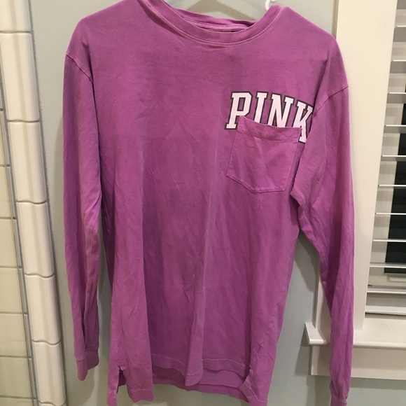 PINK Victoria's Secret Tops - Women’s Victoria secret long sleeve pocket tee